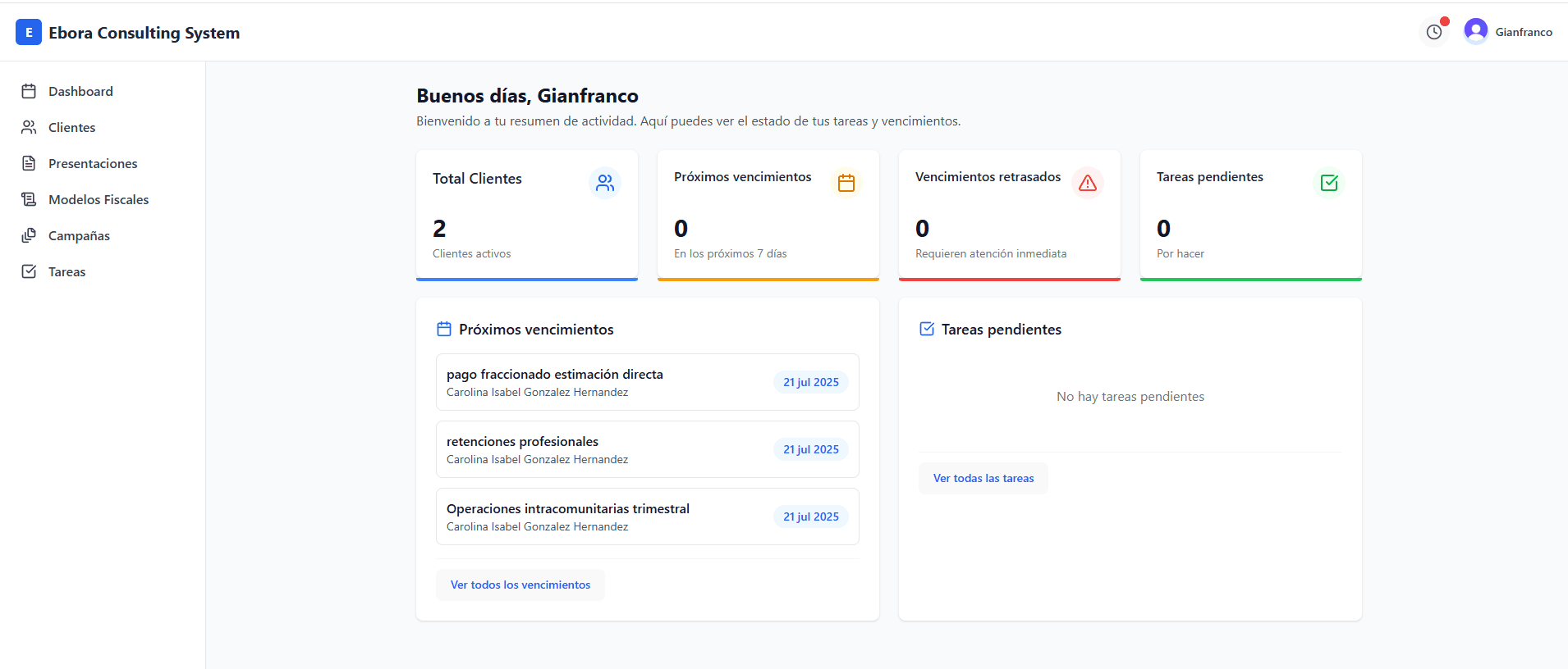 Ebora Consulting CRM
