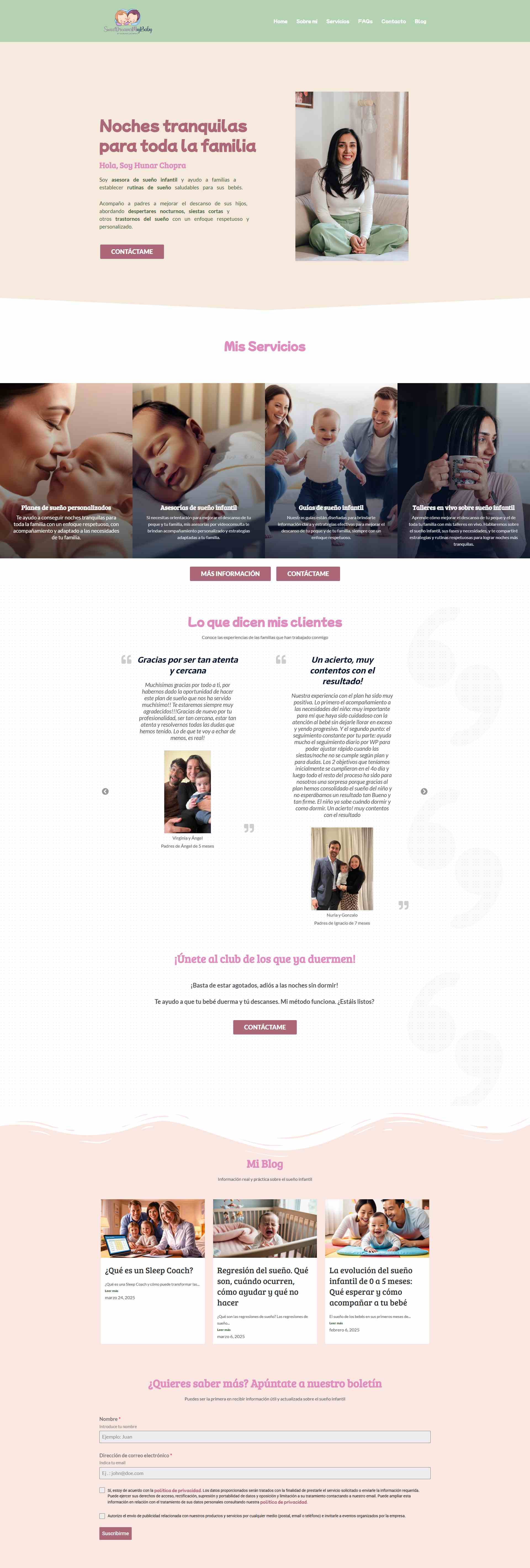 Página principal - Sweet Dreams My Baby