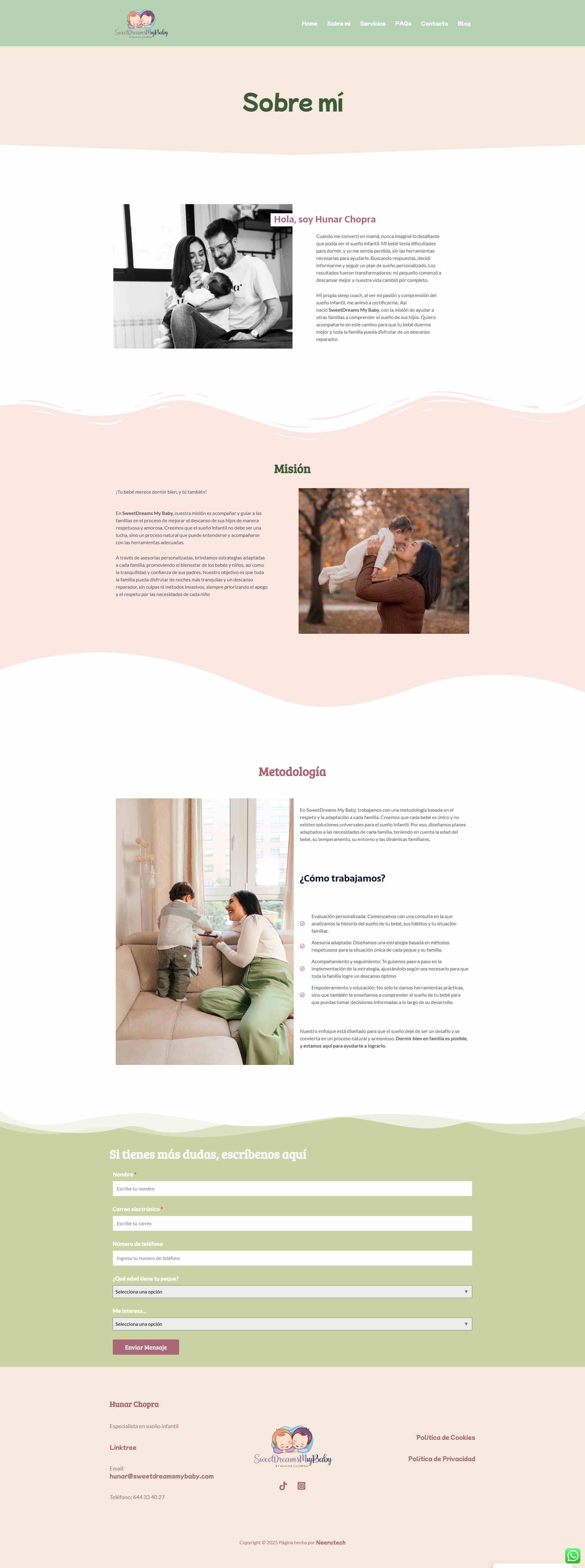 Sección de servicios y planes